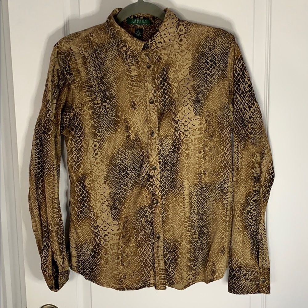 Ralph Lauren snake print blouse